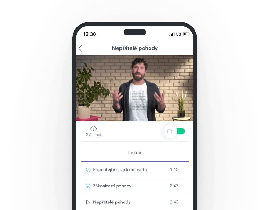 Náhled mobilní aplikace